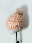 Pom Pom Woven Winter Hat