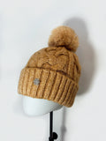 Pom Pom Woven Winter Hat