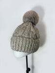 Pom Pom Woven Winter Hat