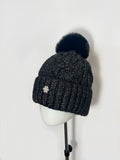 Pom Pom Woven Winter Hat