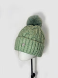 Pom Pom Woven Winter Hat