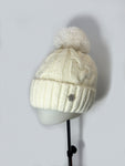 Pom Pom Woven Winter Hat