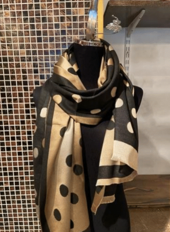 Gold Polka Dot Scarf